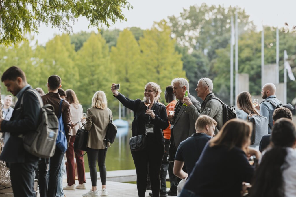 people drinking outdoors